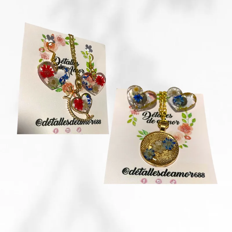 Regalos en resina personalizados - llaveros artesanales flores eternas